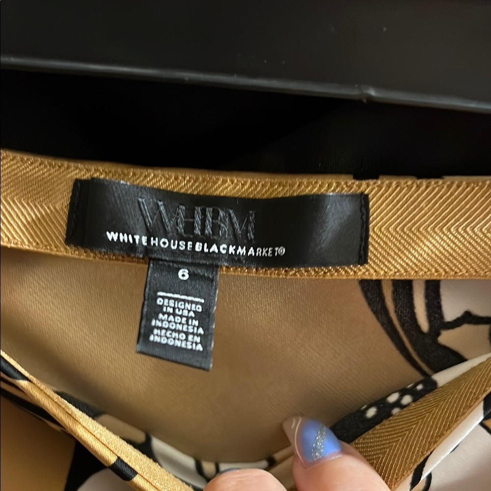 White House Black Market Gold Maxi A-Line Skirt & Top - Picture 3 of 10
